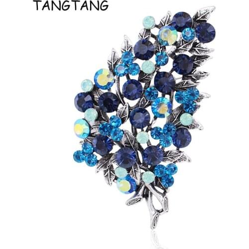 TANGTANG Tree Brooch - Retro Vintage Rhinestone Brooch Pin For Men Women Popular Bijoux Jewelry Pins Unique Accessories Ornament