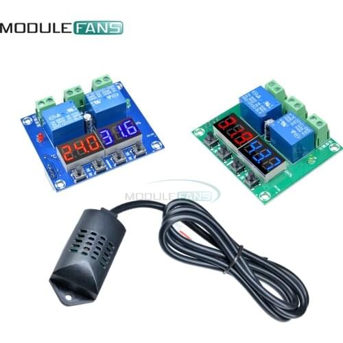 XH-M452 Thermostat Temperature Humidity Control Thermometer Hygrometer Controller Module DC 12V LED Digital Display Dual Output