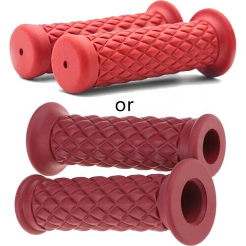 Universal 22mm Motorbike Rubber Handle Vintage Handlebar Hand Grip Bar End For Motocross Moto Grip Pit Bike 85DF