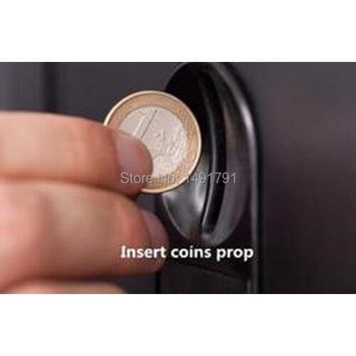 Insert coins prop Real-life escape room game prop magic prop for escape mysterious room