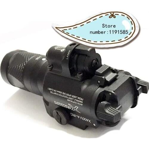 X400V IR Night Vision Light Combo Laser Tactical Pistol LED Red Laser Flashlight X400V-IR High Output