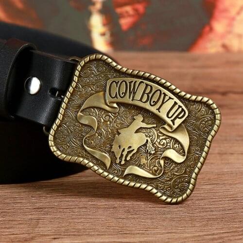 Western Cowboy Zinc Alloy Belief Bull Four Buckles