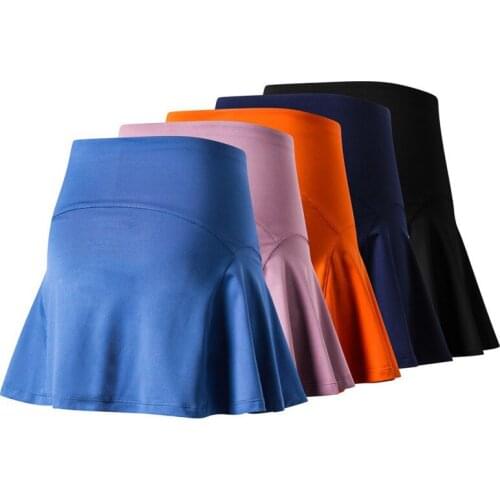 Women Fake Two Pieces Set Skirt With Pants Sports Tennis Short Mini Skirt Fashion Fitness Security Running Breathable Skirts