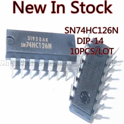 10PCS/LOT NEW SN74HC126N DIP-14 Buffer/Driver/Receiver/Transceiver
