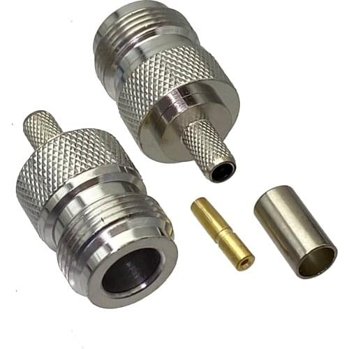 10pcs connector N female Jack crimp RG58 RG142 LMR195 RG400 straight