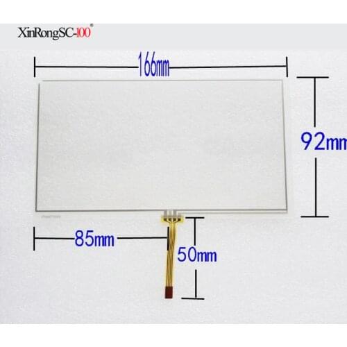 166*92 new 6.95 inch Touch Screen resistance LCD 7 inch car DVD navigation touch screen 166mm*92mm