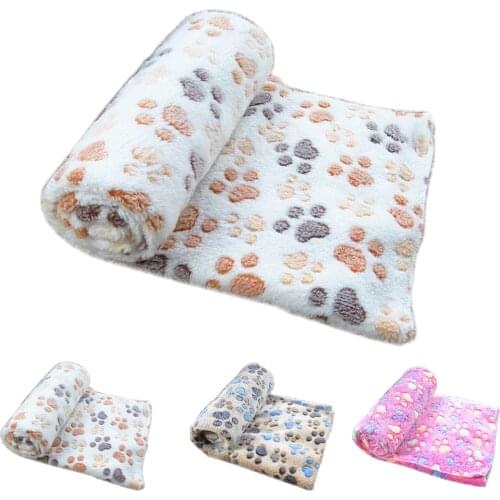 3 Color Cute Floral Pet Cat Sleep Warm Paw Print Dog Cat Puppy Fleece Soft Dog Blanket Pet Dog Beds pet Mat dogs Warm Sleep Mat