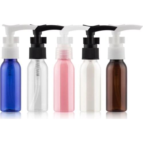 30ML 48pcs Round Plastic Bottle With Bayonet Pump, 30CC Shampoo/Lotion Packaging Bottle, Empty Cosmetic Container