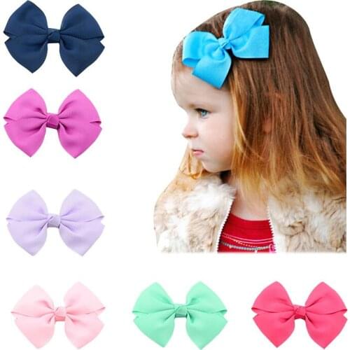 30 pcs/lot , 30 Colors Grosgrain Ribbon Bow Hair clip, lovely hair bow on Alligator Clip