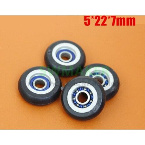 5*23*7.5mm 5*22*7mm Economy Wheels CNC milling DIY Plastic Injection pulley arc small bearing pulley with 695ZZ