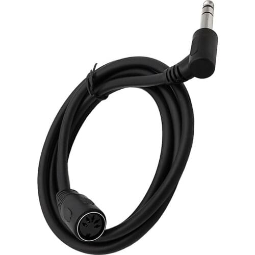 6.35mm STEREO 1/4" JACK PLUG TO 5 PIN MIDI DIN FEMALE SOCKET AUDIO ADAPTER CABLE 1.5M