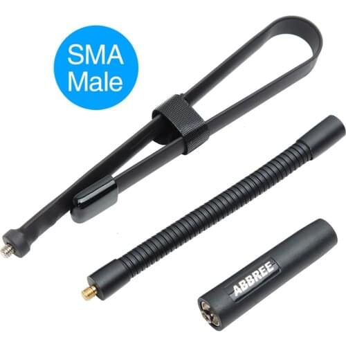 ABBREE AR-152G Tactical Antenna SMA-Male Connector Dual Band 144/430Mhz Foldable for Walkie Talkie Wouxun TYT Yaesu Two Way Radi