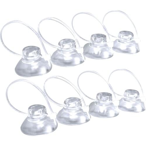 Aquarium Suction Cups Fish Tank Suction Cups Clip Suction Hooks Adjustable Cable Ties for Plants Binding Moss Shrimp Nest