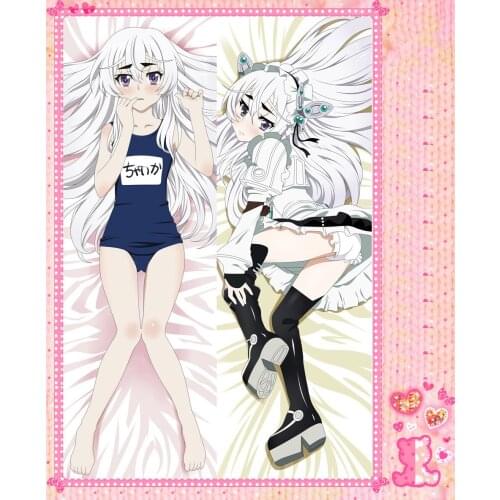 Anime Cartoon Hitsugi no Chaika Double Bolster Hugging Pillow Case Pillow Cover Pillowcase Peach Skin 2 Way No.55065