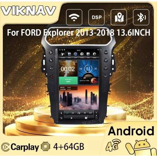 2din Android car Radio Car GPS navigation For FORD Explorer 2013-2018 Multimedia DVD Player System vertical screen 64GB