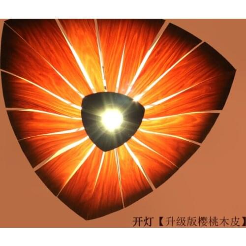 Bamboo Living Room Lights Restaurant Lamp Chinese Style Wooden Lamps Veneer Dining Room Lights Free Shipping