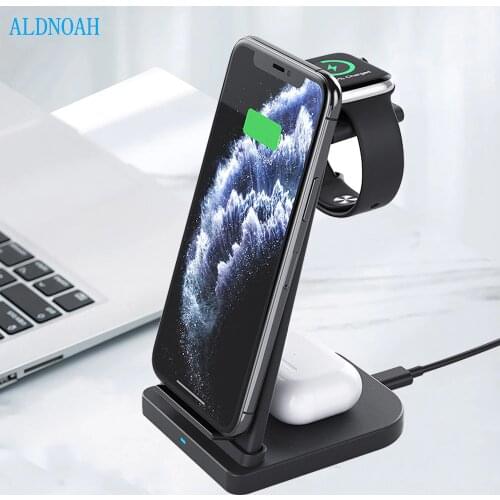 15W 3 In 1Wireless Charger For Iphone 12/11/X/Airpods pro/Iwatch 5/4 Fast Charge Wireless Charge Stand For Samsung S10/Bud/Watch