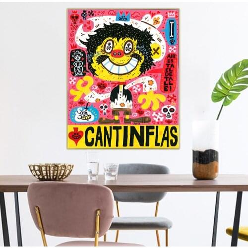 Citon Jorge Gutierrez《Cantinflas》Canvas Art Oil Painting Famous Artwork Poster Picture Wall Decor Home Living room Decoration