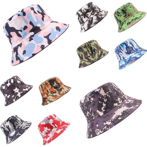 Double-sided Wearing Cap Visor Rainbow Color Bucket Hat Men And Women Cotton Flat Sun Hat Reversible Sun Tie Dye Fisherman Hat