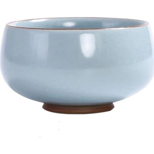 Individual Tea Cup Ru porcelain tea bowl single water cup Ruyao master cup opened to raise tea mug ceramic
