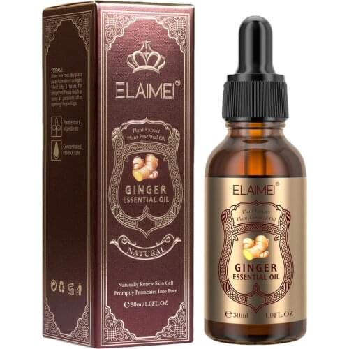 30ML Ginger Plant Oils For Bathing Body Massage Gua Sha Hair Care Fever Massage To Drive Cold And Dredge Meridian Essential Oil