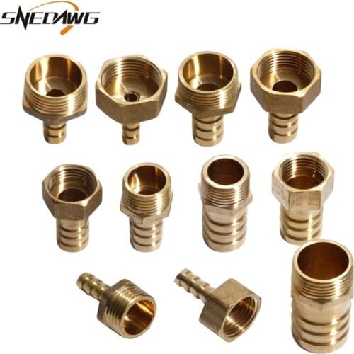 Brass Pipe Fitting 25mm Female Thread Hose Barb Pipe Joint Fitting G3/4 Water Oil Gas Brass Pipe Fitting Plug