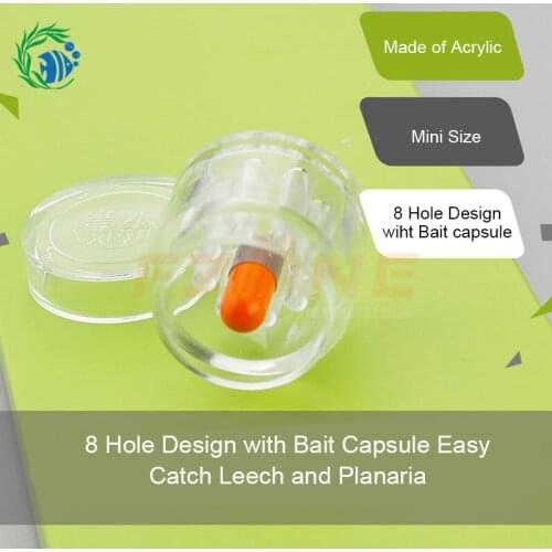 Aquarium Snail Leech Trap Planaria Catcher With Bait Capsule Worm Catch Pen Red Bee Shrimp Worm Bait Feeding Box
