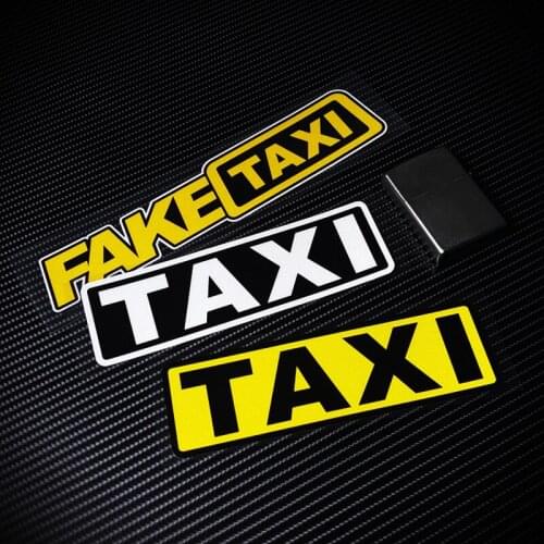 LuLuSticker#254 FAKE TAXI Fashion Trends Car Windshield Stickers Motorcycle Bicycle Reflective Modification Stickers Decals