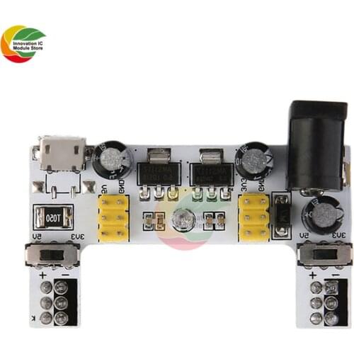 MB102 Micro USB Interface Breadboard Power Supply Module MB-102 Module For Arduino White 5V 3.3V 2 Channel Board