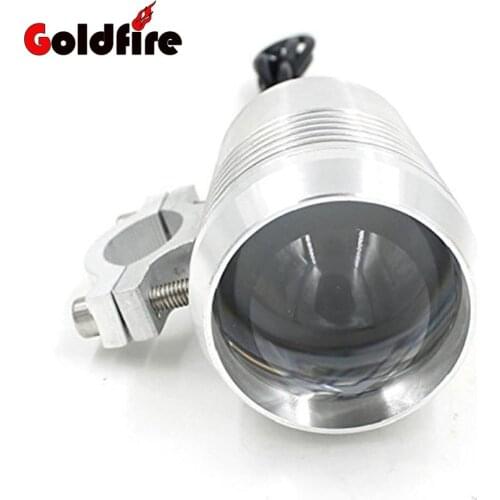 Motorcycle Silver 12V U2 LED Light Driving Fog Spot Headlight Lamp For ATV Scooter Yamaha Suzuki Honda
