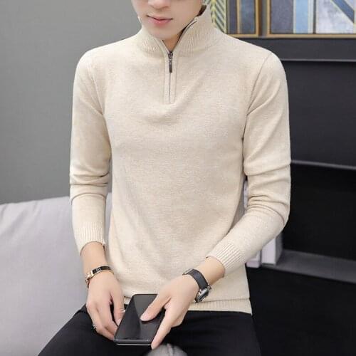 Winter Sweater Men Navy Blue Sweater Men Black Grey Pullovers Turtleneck Casual Youth Long Sleeve Winter Leisure Mens Sweaters