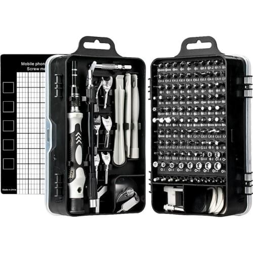 135 in 1 S2 Screwdriver Set of Screw Driver Bit Set Multi-function Precision Mobile Phone Repair Device Hand Tools Kit Torx Hex