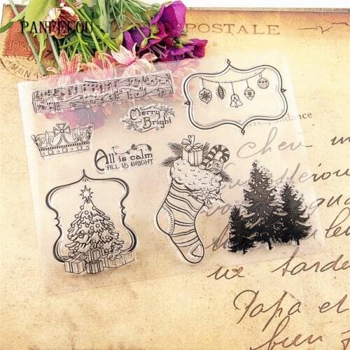 PANFELOU 15x20.5 Easter socks Transparent Clear Silicone Stamp/Seal for DIY scrapbooking/photo album clear stamp sheets