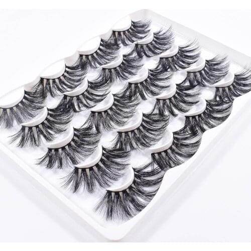 3/10Pairs 25mm Lashes Beauty Natural False Eyelashes Dramatic Fake Eyelash Extension Mink Lashes Thick Faux Cils maquiagem