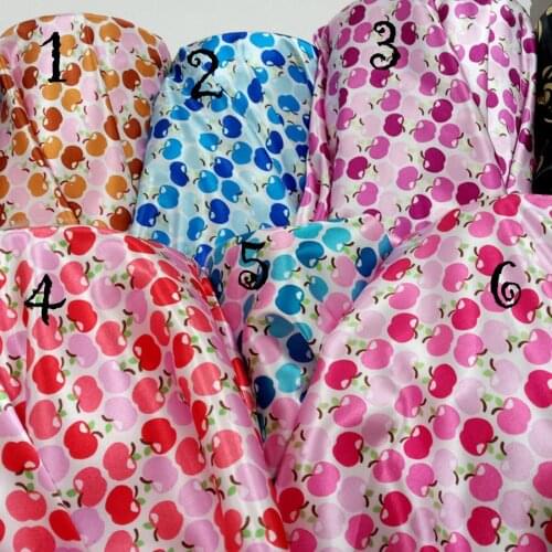 Decoration fabric satin craft sewing apple print Sateen tilda scarf Fabric silky DIY sewing ribbon Fabrics