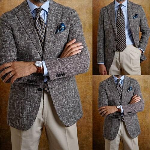 Woolen Man Suit Jacket Casual Singal Breasted England Style Wram Winter Top Thick Fashion