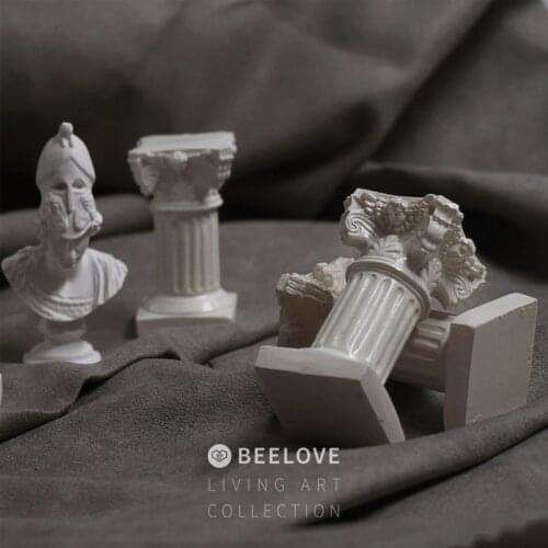 Modern Vintage Greek Miniature Roman Column Figurine/Mini Garden Home Interior Showpiece Sculpture Decor/Candlestick/Photo props