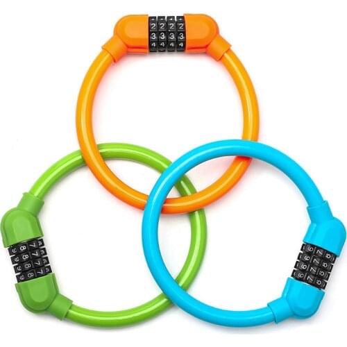 INBIKE Bicycle Lock Anti-theft Mini Helmet Lock Motorcycle Cycling Scooter 4 Digit Combination Password Safety Cable Lock Hot