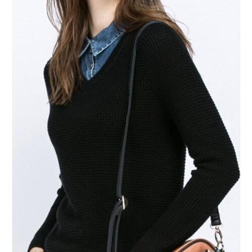 Women Men Autumn Washed Denim Cotton False Fake Collar Button Down Detachable Lapel Half Shirt Blouse Sweater Decorative Dickey