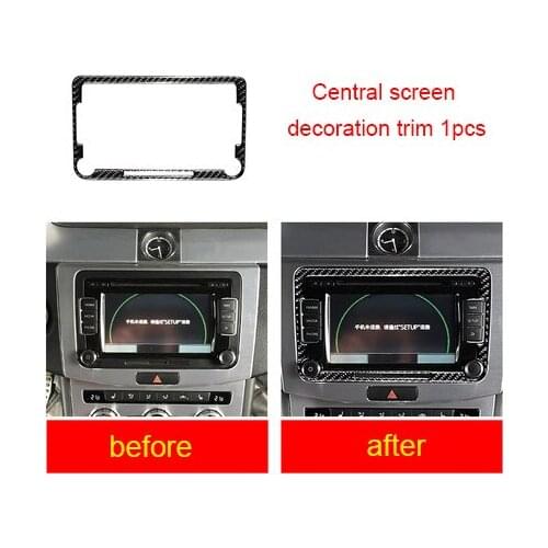 For Volkswagen Magotan 2012-2016 CC 2012-2018 passat B7 carbon fiber Central screen decoration trim 1pc
