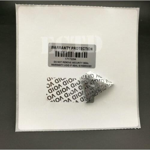 100pcs Silver Warranty Protection void SECURITY SEAL Sticker 40mm x 20mm With Barcode Serial Number