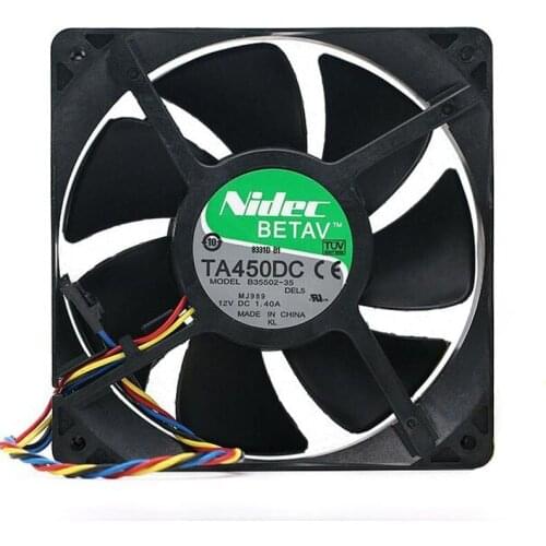 12CM B35502-35 DC 12V 1.40A 12038 120*120*38mm 4 Wire PWM Speed Regulation Durable Cooling Fan