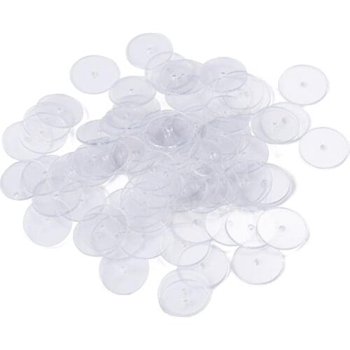200Pcs Earrings Clear Disc Pads to Stabilize Earrings Plastic Ear Anti Pain Comfort Round Discs Kit for Earrings Backs