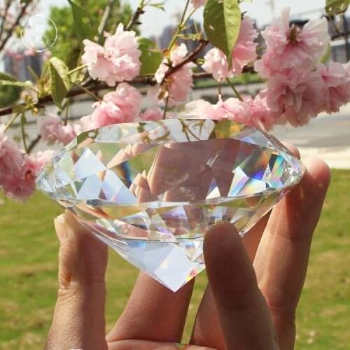 Faceted Cut Crystal Diamond Clear Glass Raw Gemstone Romantic Chrismas Gifts Party Adornment Desktop Ornaments Home Decor