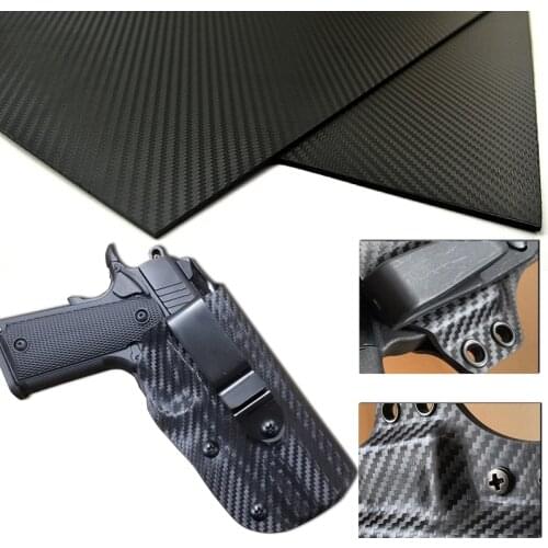 300mm *300mm *2.3mm knife Holster material black KYDEX plastic plate KYDEX Sheet Thermoplastic with brass nail