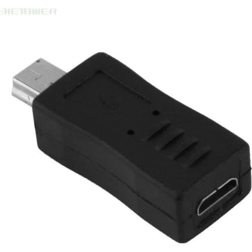 300pcs/lot Wholesale Micro USB Female To Mini USB Male Adapter Connector Converter Adaptor Brand Newest for Mobile Phones Black