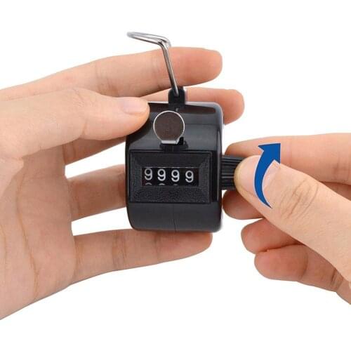 4 Digit Mechanical Counter 0000 To 9999 4 Digit Number Manual Mechanical Clicking Hand Counter For Sports Running Kicking