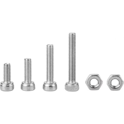 480pcs/Box DIN912 M2 M3 M4 304 Stainless Steel A2-70 Hexagon Socket Head Cap Screws Bicycle Hex Bolts Assortment Kit Set