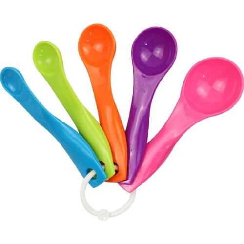 5pcs/Set Kitchen Measuring Spoons Teaspoon Coffee Tea Sugar Scoop Cake Baking Flour Measuring Cups Kitchen Cooking Tools
