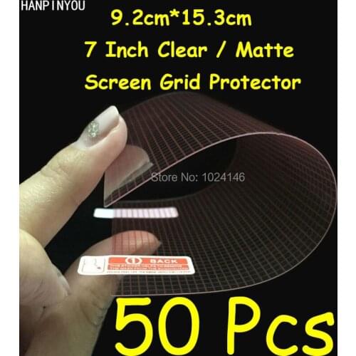 50 Pcs 7 Inch-9.2cmx15.3cm Universal HD Clear / Anti-Glare Matte LCD DIY Grid Screen Protector Protective Film For 7" Phone GPS